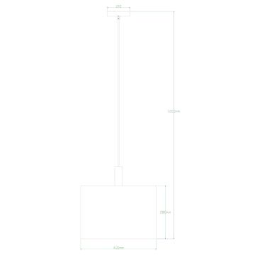 Globo 15377H - Hanglamp aan koord RAFA 1xE27/40W/230V