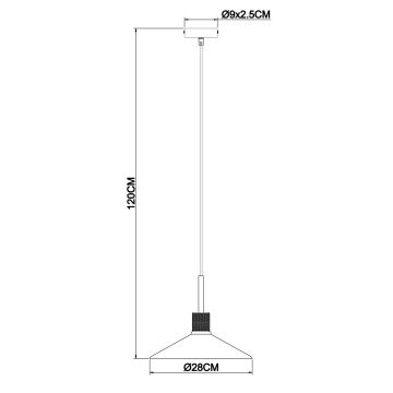 Globo - Hanglamp aan een koord 1xE27/60W/230V