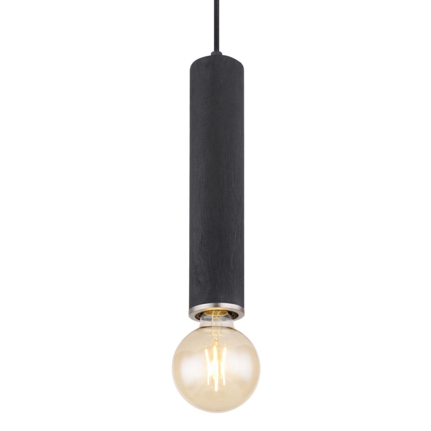 Globo - Suspension filaire 1xE27/60W/230V bois noir