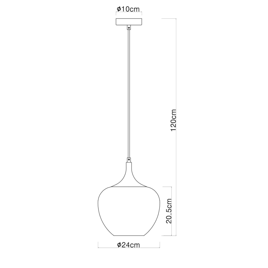 Globo - Hanglamp aan een koord 1xE27/60W/230V wit/bruin