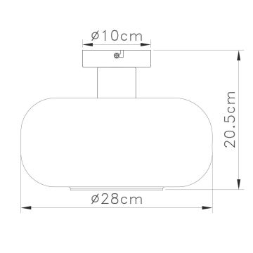 Globo - Bevestigde hanglamp 1xE27/40W/230V grijs