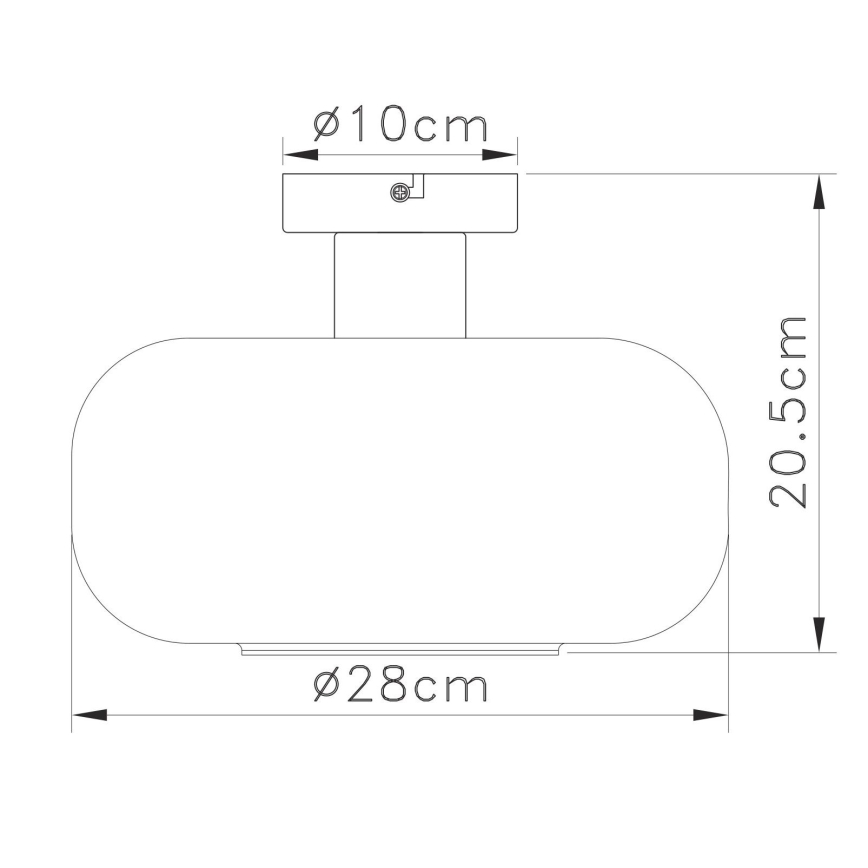 Globo - Bevestigde hanglamp 1xE27/40W/230V grijs