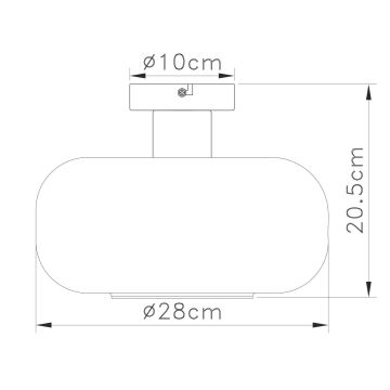 Globo - Bevestigde hanglamp 1xE27/40W/230V doorzichtig