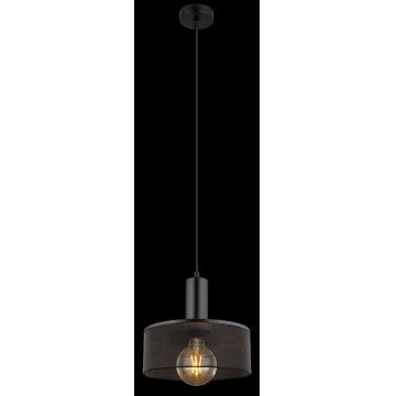 Globo - Suspension filaire 1xE27/60W/230V noir