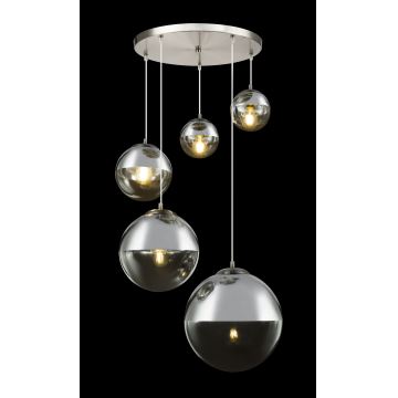 Globo - Hanglamp aan een koord 5xE27/60W/230V diameter 65 cm