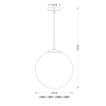 Globo - Hanglamp aan een koord 1xE27/40W/230V diameter 30 cm