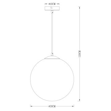 Globo - Hanglamp aan een koord 1xE27/40W/230V diameter 30 cm