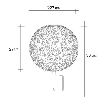 Globo - LED Solar lamp LED/0,06W/1,2V roest IP44 270x380 mm