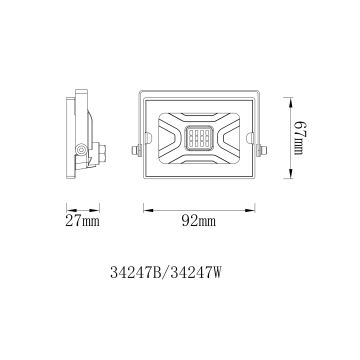 Globo - LED schijnwerper LED / 10W / 230V IP65