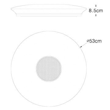 Globo - Plafonier RGBW à intensité variable LED/50W/230V + télécommande