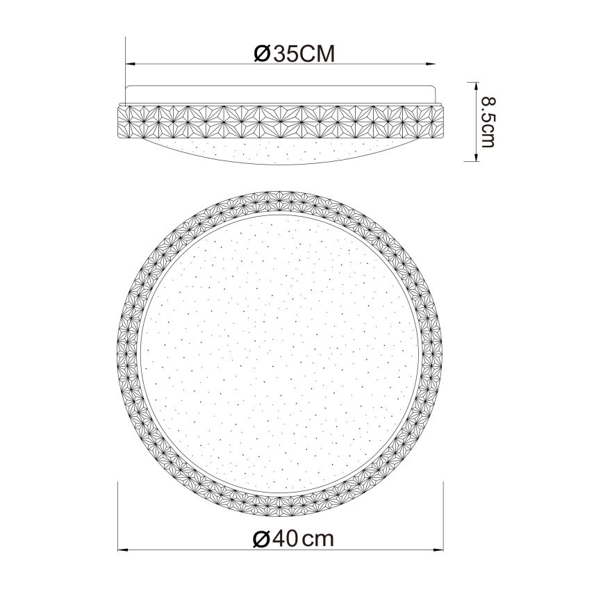 Globo - Plafonnier LED/22W/230V 2700/4200/6500K d. 40 cm