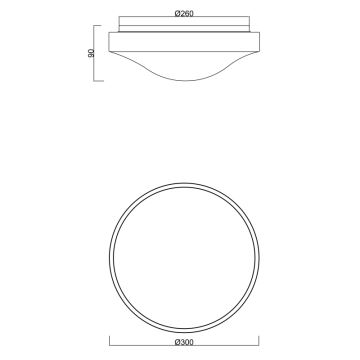 Globo - LED Badkamer Plafondlamp met Sensor LED/18W/230V IP44