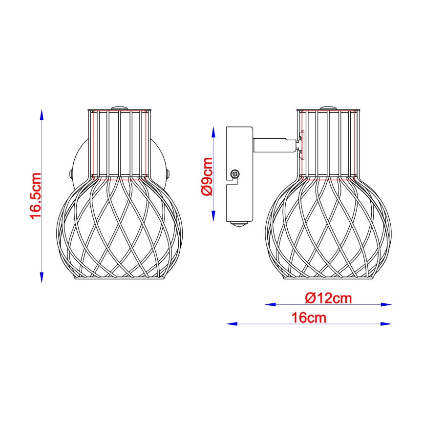 Globo - Wandspot 1xE27/40W/230V