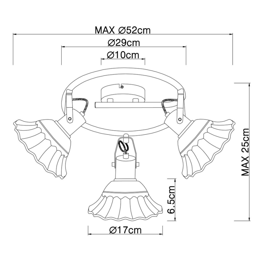 Globo - Spot 3x E27 / 40W / 230V