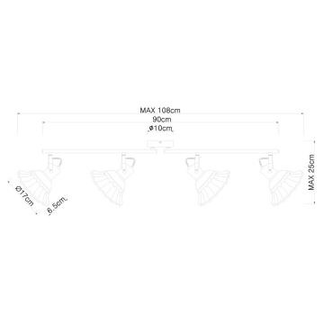 Globo - Spot 4x E27 / 40W / 230V