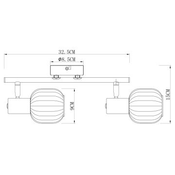 Globo - Spot 2xE14/40W/230V