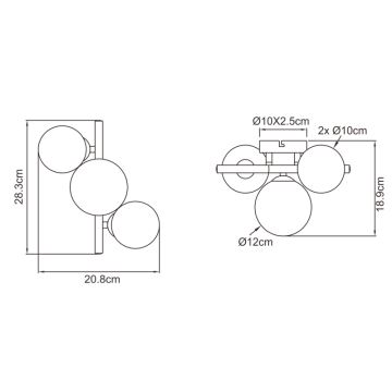 Globo - Plafonnier LED 3xG9/3W/230V