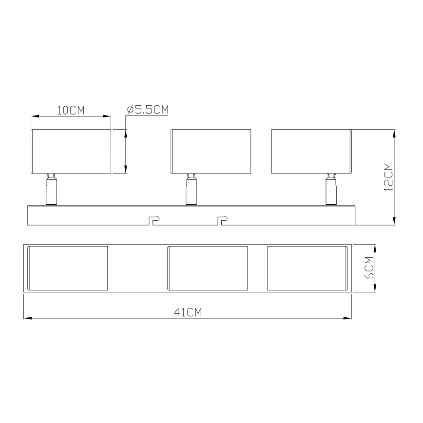 Globo - Spot 3xGU10/35W/230V gris/marron