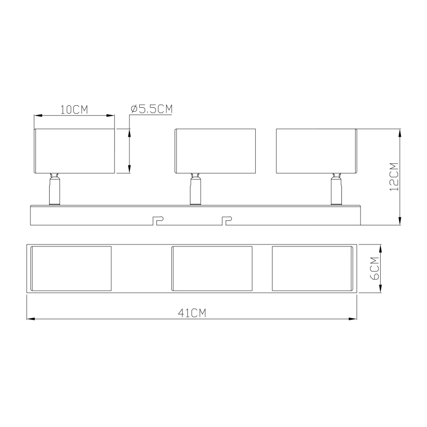 Globo - Spot  3xGU10/35W/230V wit