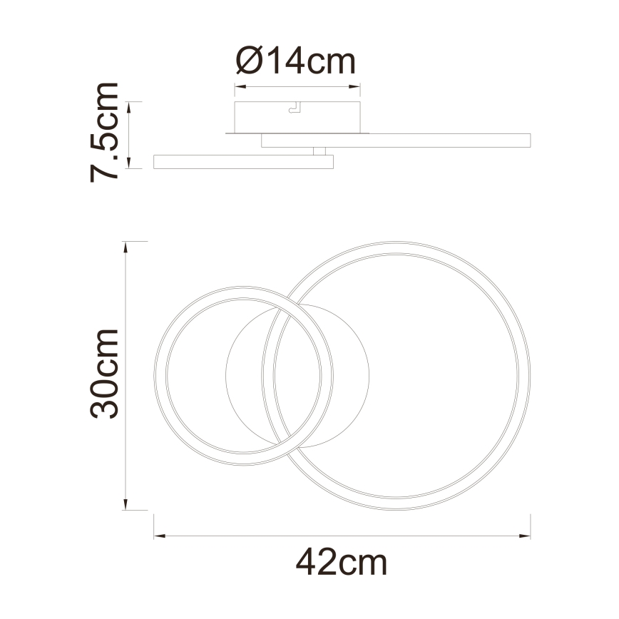 Globo - LED Hanglamp voor Oppervlak Montage LED/18W/230V