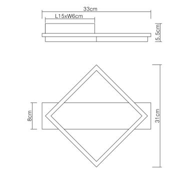 Globo - LED Plafondlamp LED/12W/230V