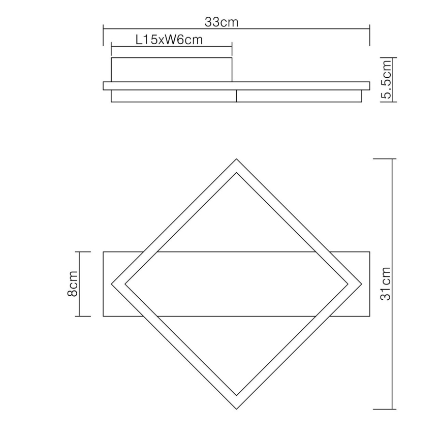 Globo - LED Plafondlamp LED/12W/230V