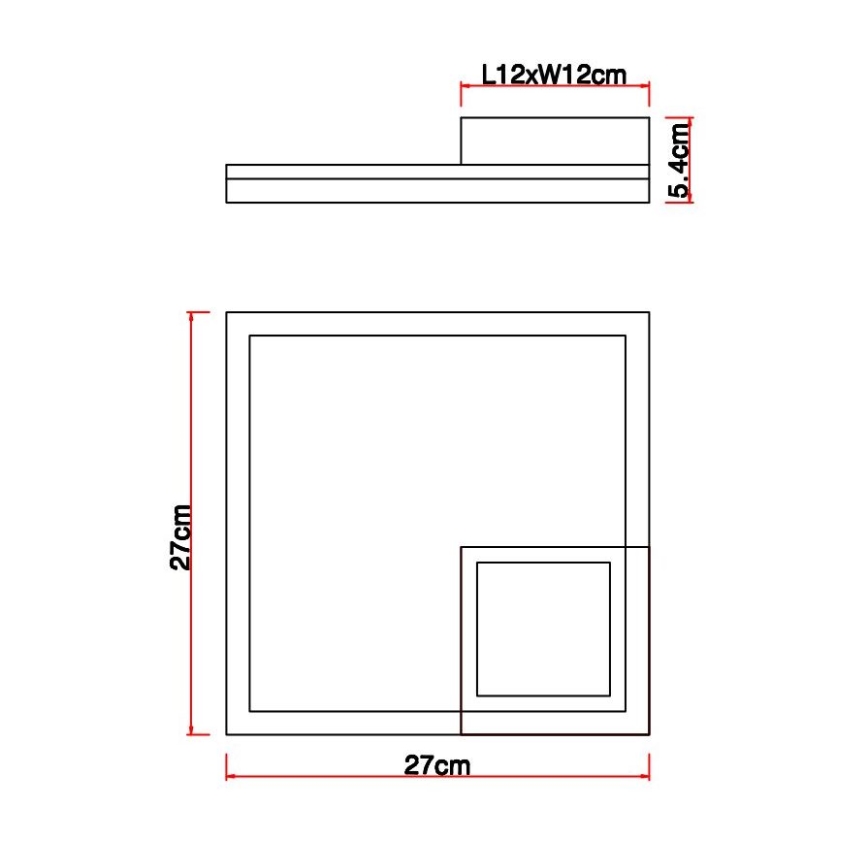 Globo - LED Plafondlamp LED/12W/230V