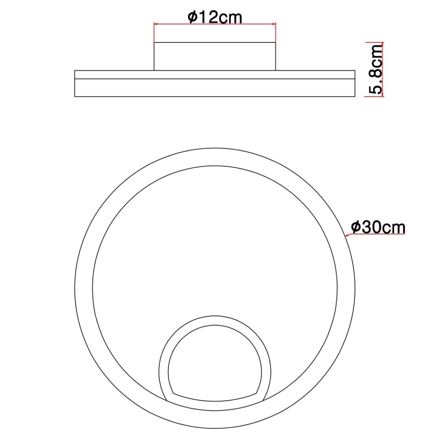 Globo - LED Plafondlamp LED/12W/230V