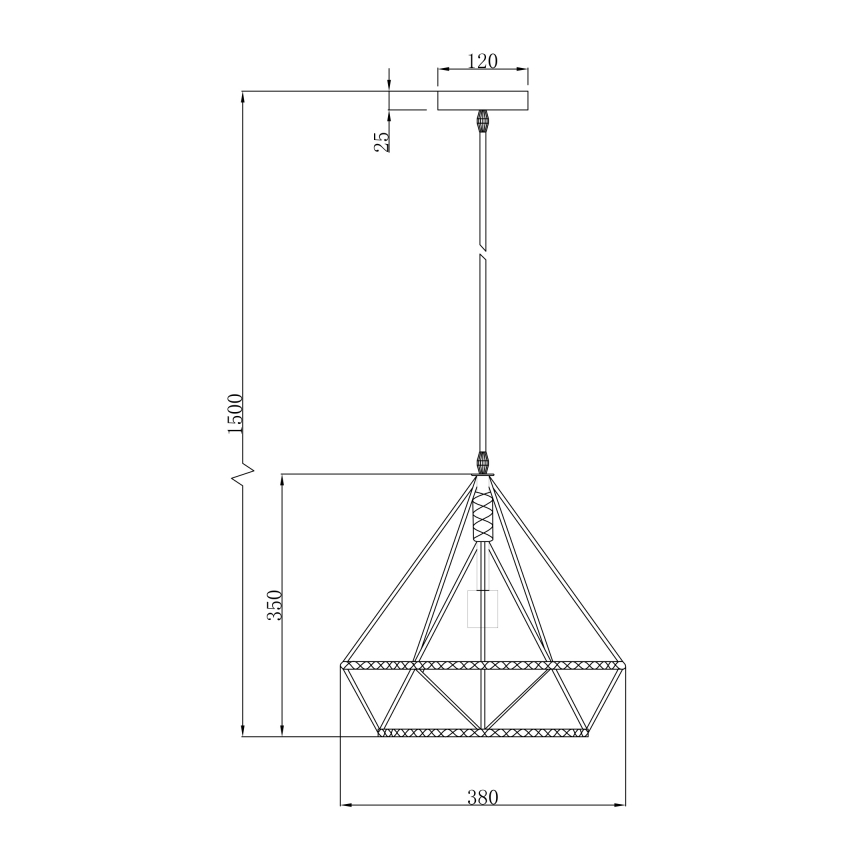 Globo 69029 - Hanglamp aan koord ULLEU 1xE27/60W/230V