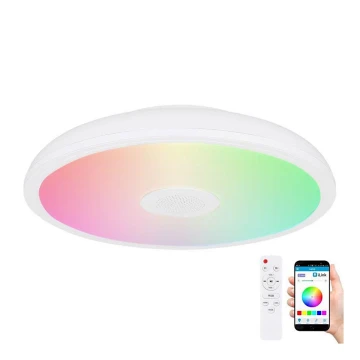 Globo - Luminaire LED RGB à intensité variable salle de bain avec haut-parleur LED/18W/230V IP44 + télécommande