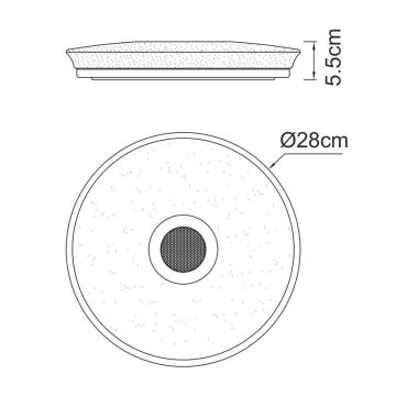 Globo - Luminaire à intensité variable RGBW salle de bain avec haut-parleur LED/18W/230V 3000-6500K IP44 + télécommande