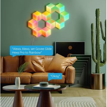 Govee - LOT 10x éclairage connecté Glide Hexa Pro LED RGBIC Wi-Fi