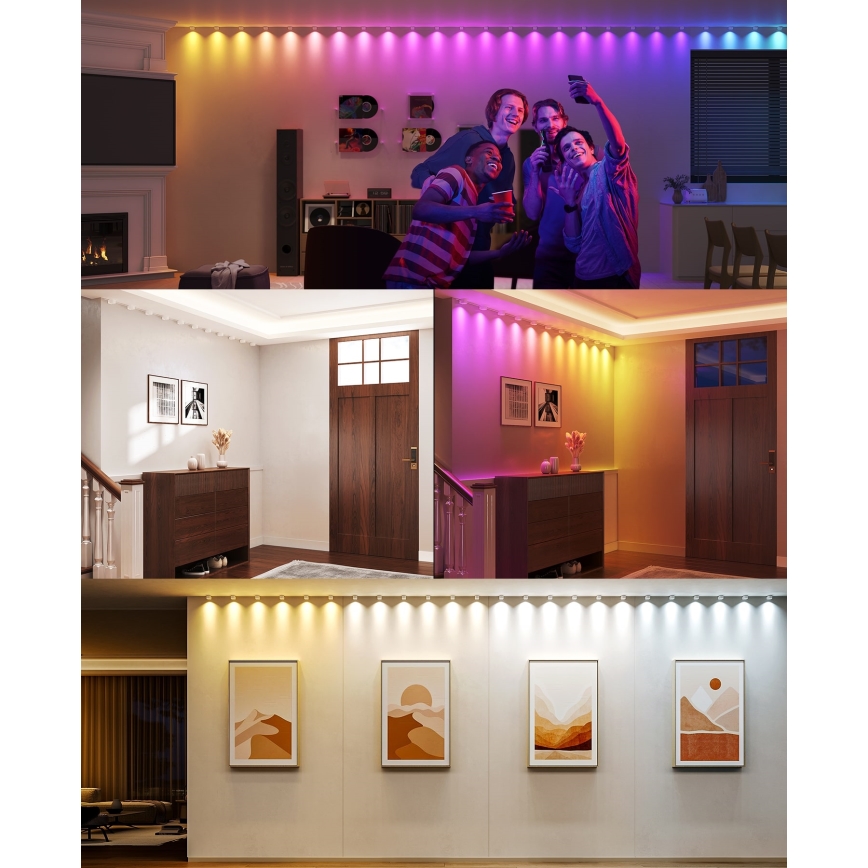 Govee - RGBIC LED Spot sur câble 3m Wi-Fi