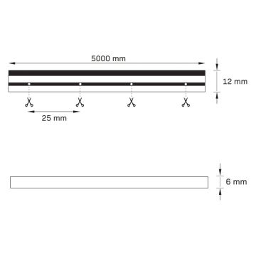 Groene LED Strip NEON 5 m LED/23W/12V IP65