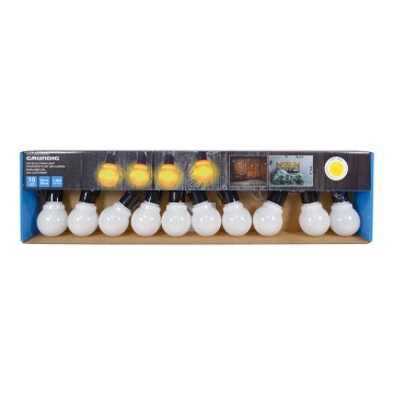 Grundig - Guirlande décorative LED ampoules 10xLED/2xAA