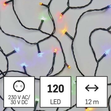 Guirlande de noël d'extérieur 120xLED/17m IP44 multicolore