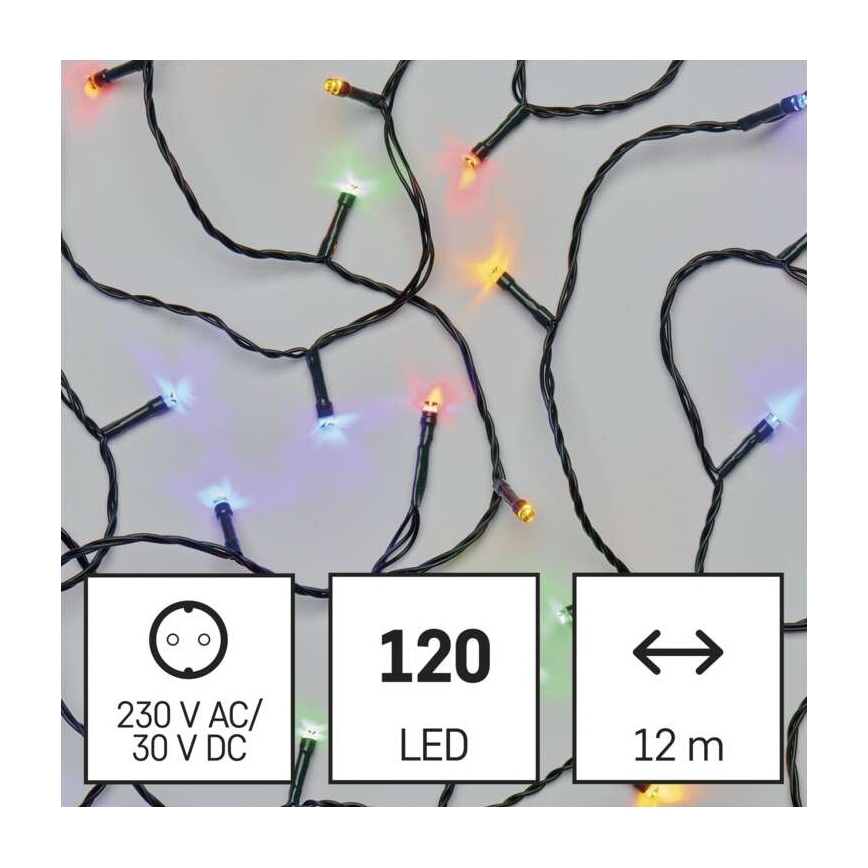 Guirlande de noël d'extérieur 120xLED/17m IP44 multicolore