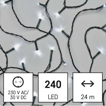 Guirlande de noël d'extérieur 240xLED/8 modes 29m IP44 blanc froid