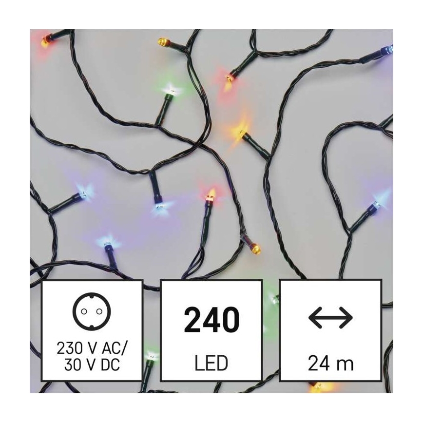 Guirlande de noël d'extérieur 240xLED/8 modes 29m IP44 multicolore