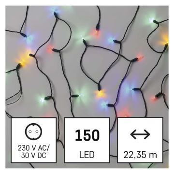 Guirlande de Noël extérieure 150xLED/27,35m IP44 multicolore