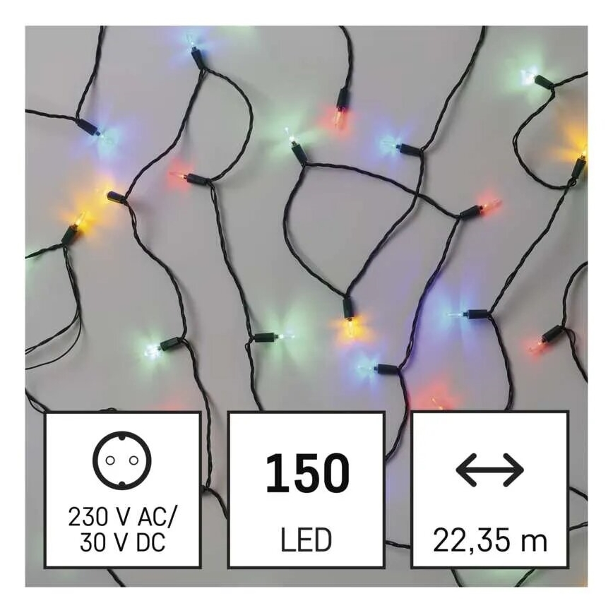 Guirlande de Noël extérieure 150xLED/27,35m IP44 multicolore