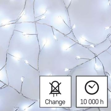 Guirlande de noël LED 100xLED/3xAA 2,7 m blanc froid