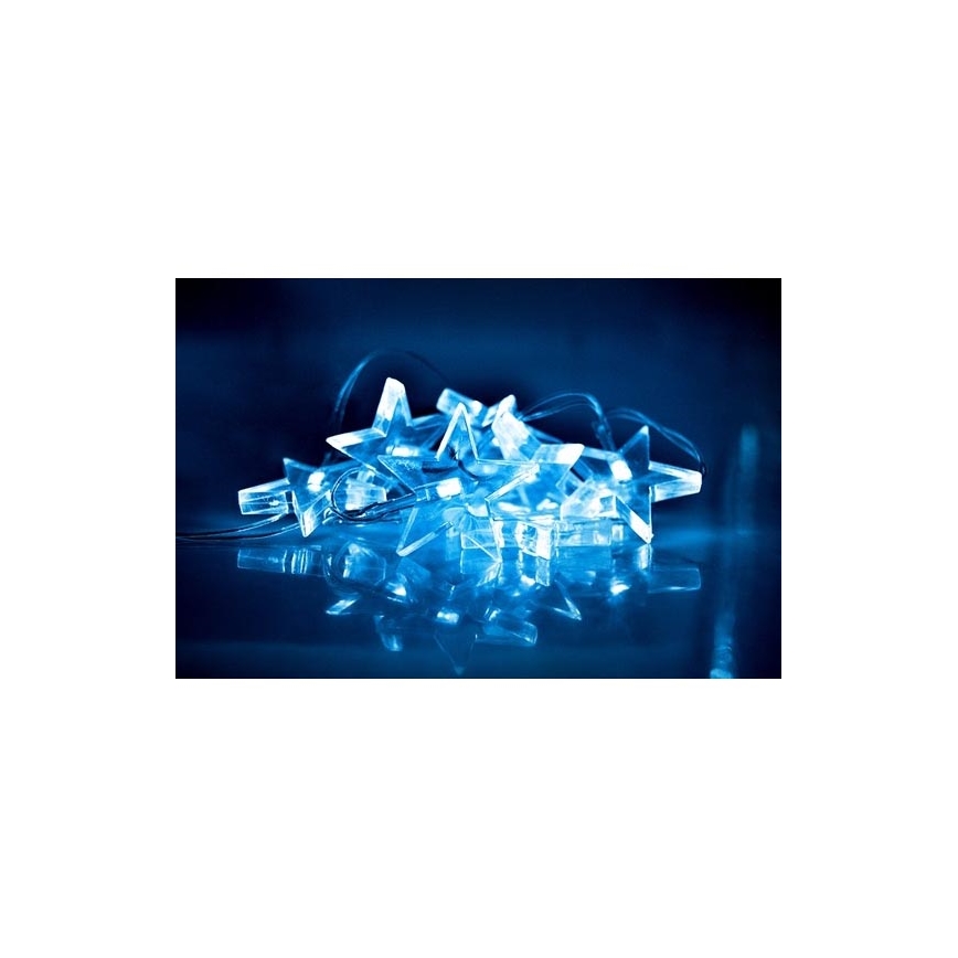 Guirlande de Noël LED 10xLED/2xAA 2,5m bleue