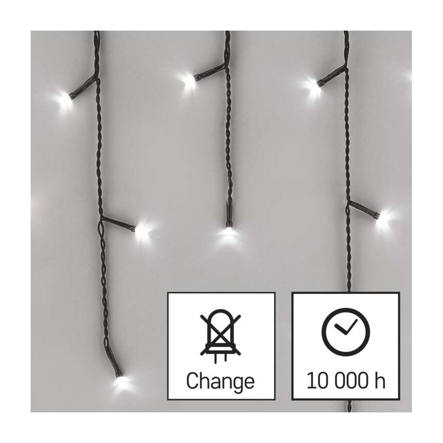 Guirlande de Noël LED extérieur 200xLED/8 modes 8,6m IP44 blanc froid