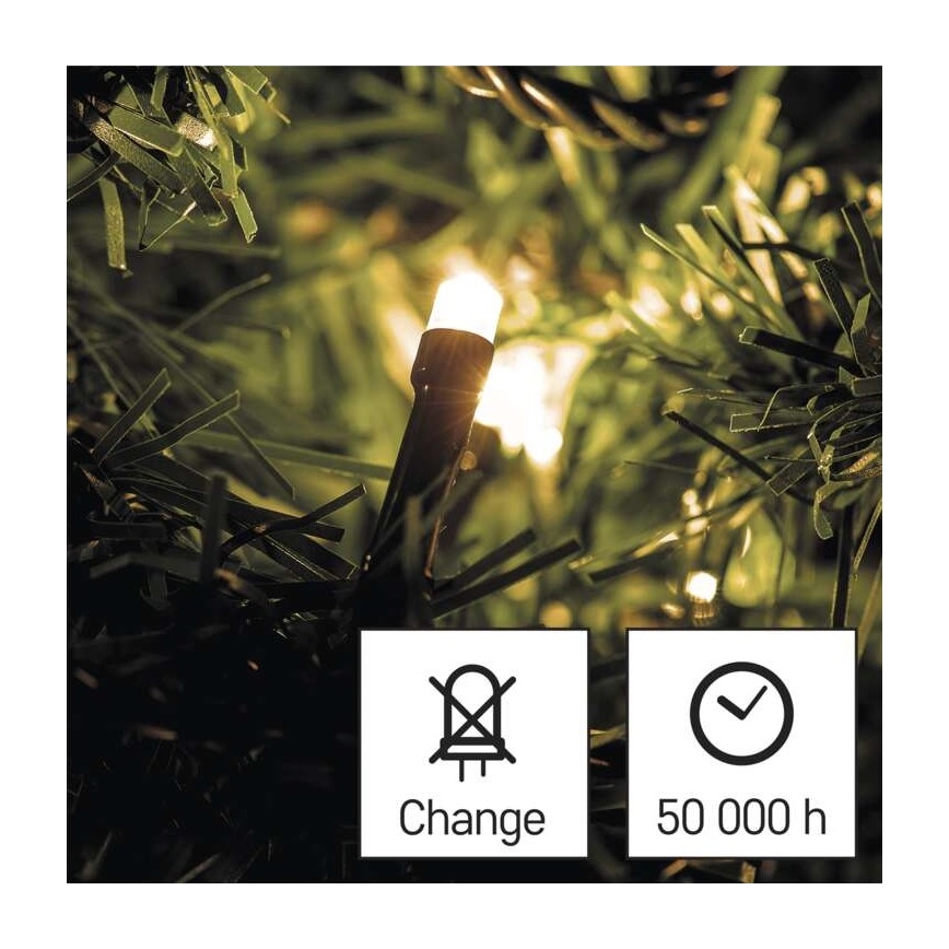 Guirlande de Noël LED extérieur 40xLED/9m IP44 blanc chaud