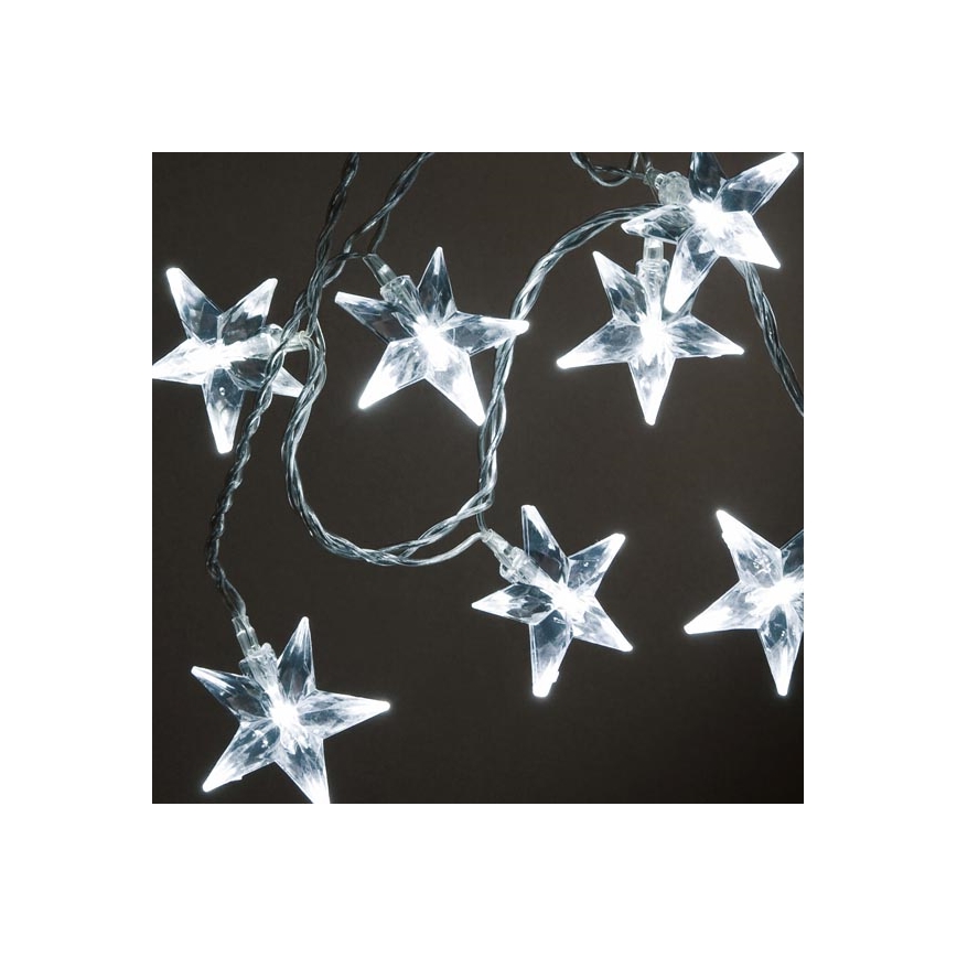 Guirlande de Noël LED STARS 60xLED 9m blanc froid | Lumimania