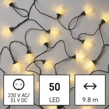 Guirlande LED d'extérieur 50xLED/8 fonctions 14,8 m IP44 blanc chaud