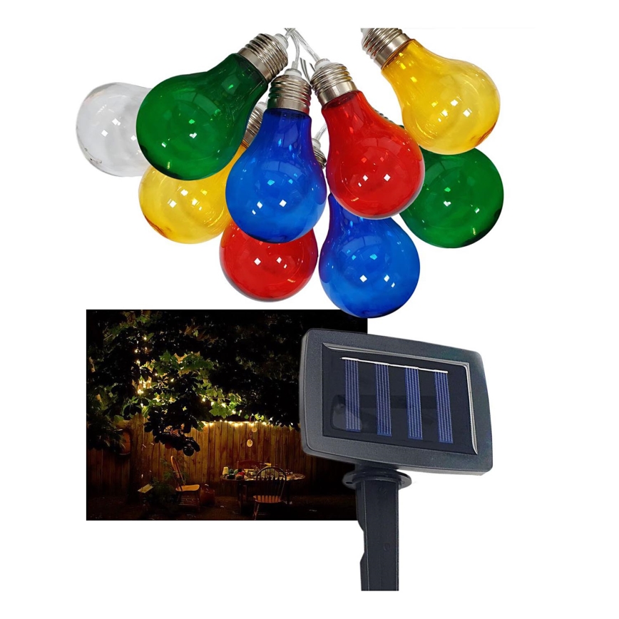 Guirlande solaire extérieure LED 10xLED/1,2V 2,2 m IP44 multicolore