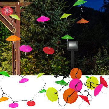 Guirlande solaire LED 10xLED/1,2V IP44 parapluies