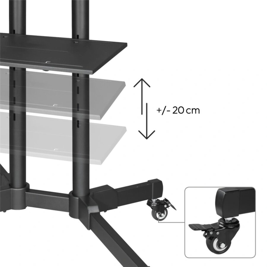 Hama - Mobiele vloerhouder voor TV 32-75" zwart